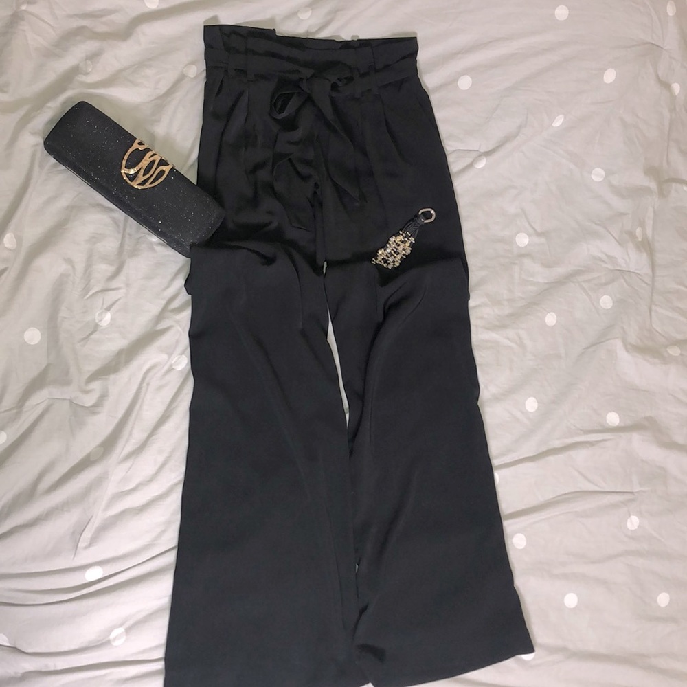 Black High Waisted Wide Leg Women’s Pants Size 4